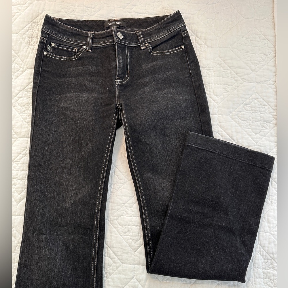 White House Black Market Boot Leg Black Jeans Size 25